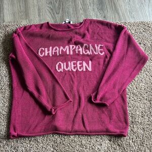 Gilli Berry Pink "Champagne Queen" Crewneck Sweater
